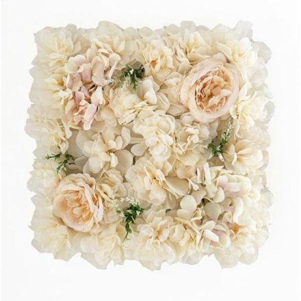 Ecru virágos falpanel - 35 x 35 cm
